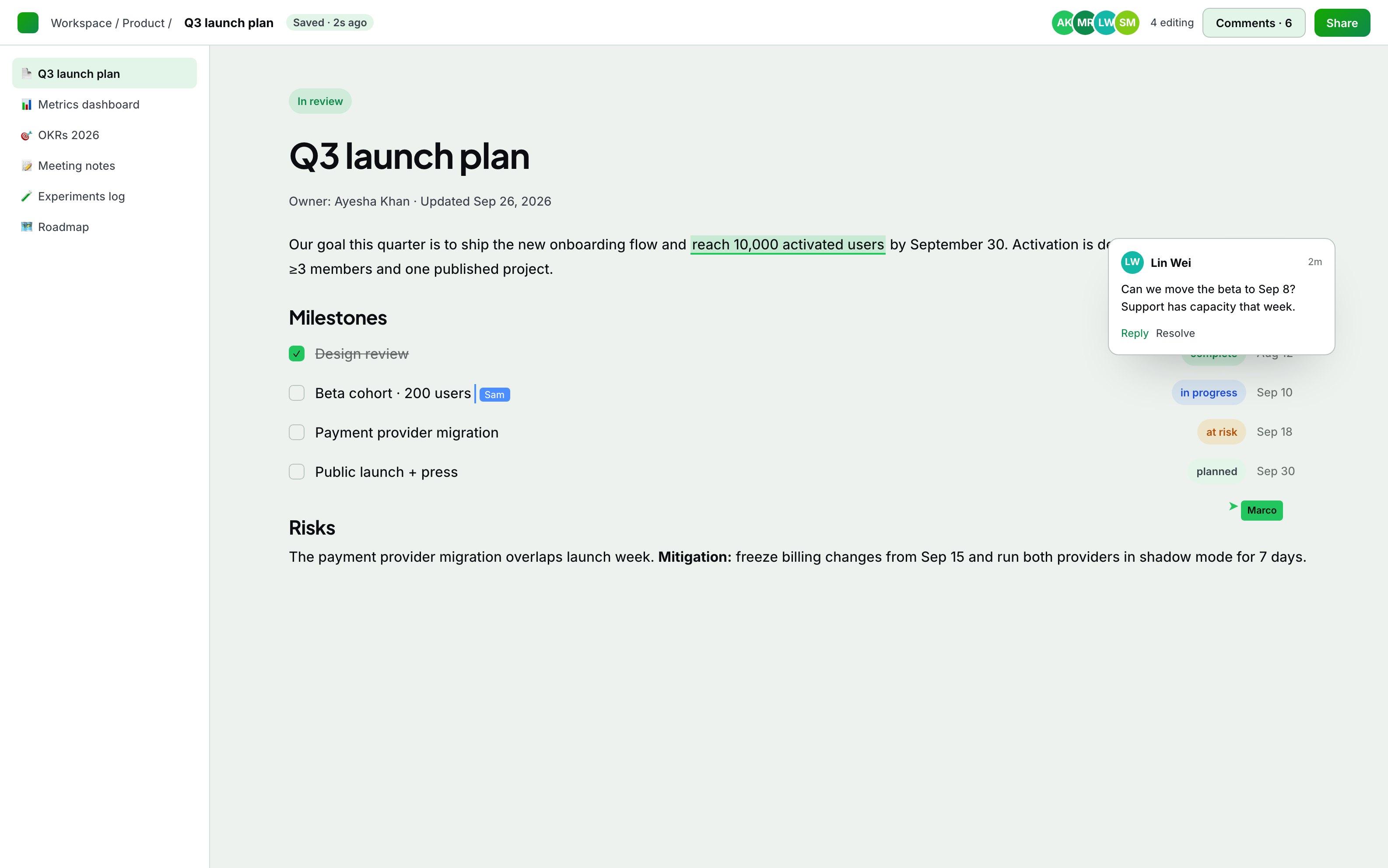 Collaborative editor