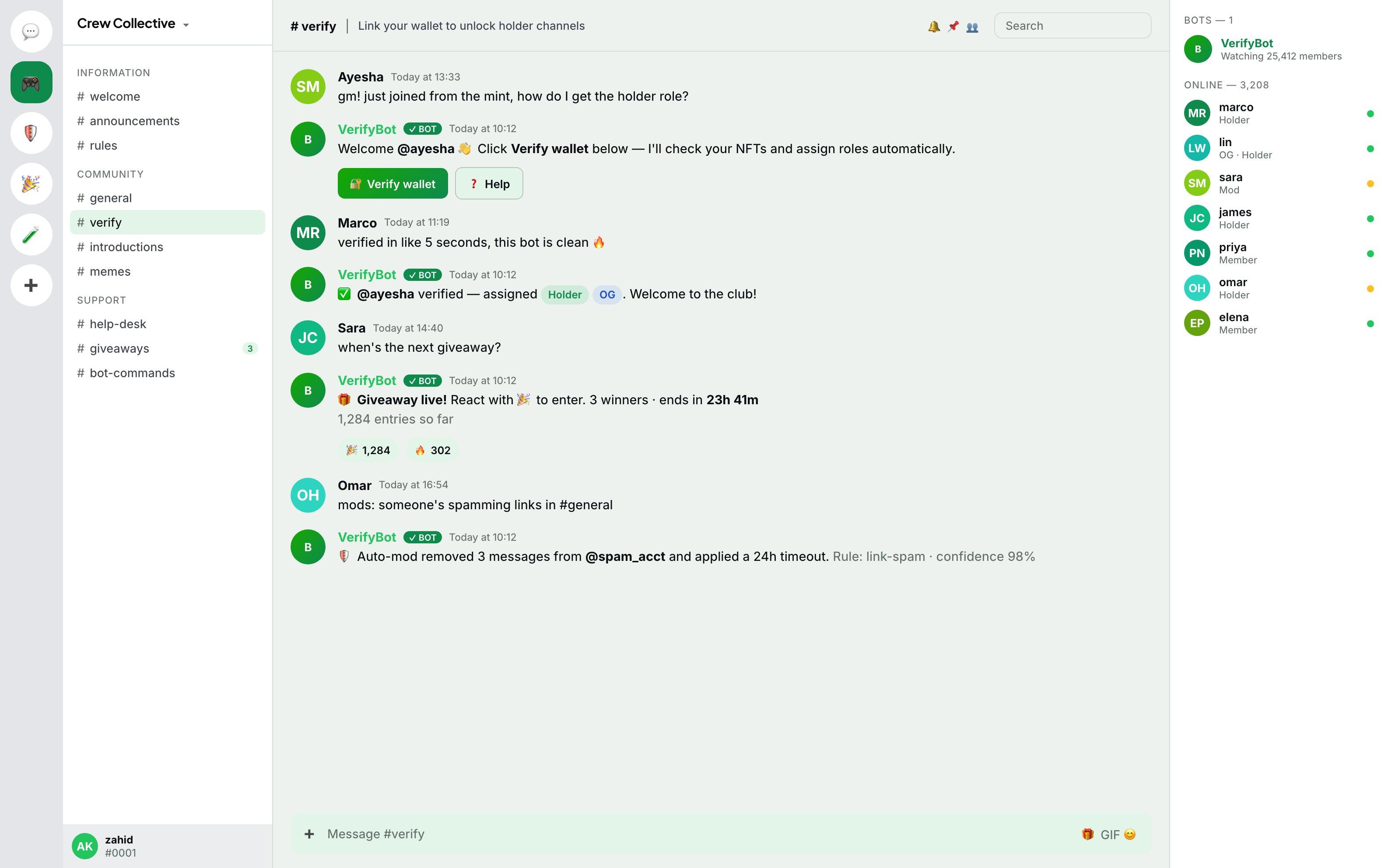 NFT verification bot