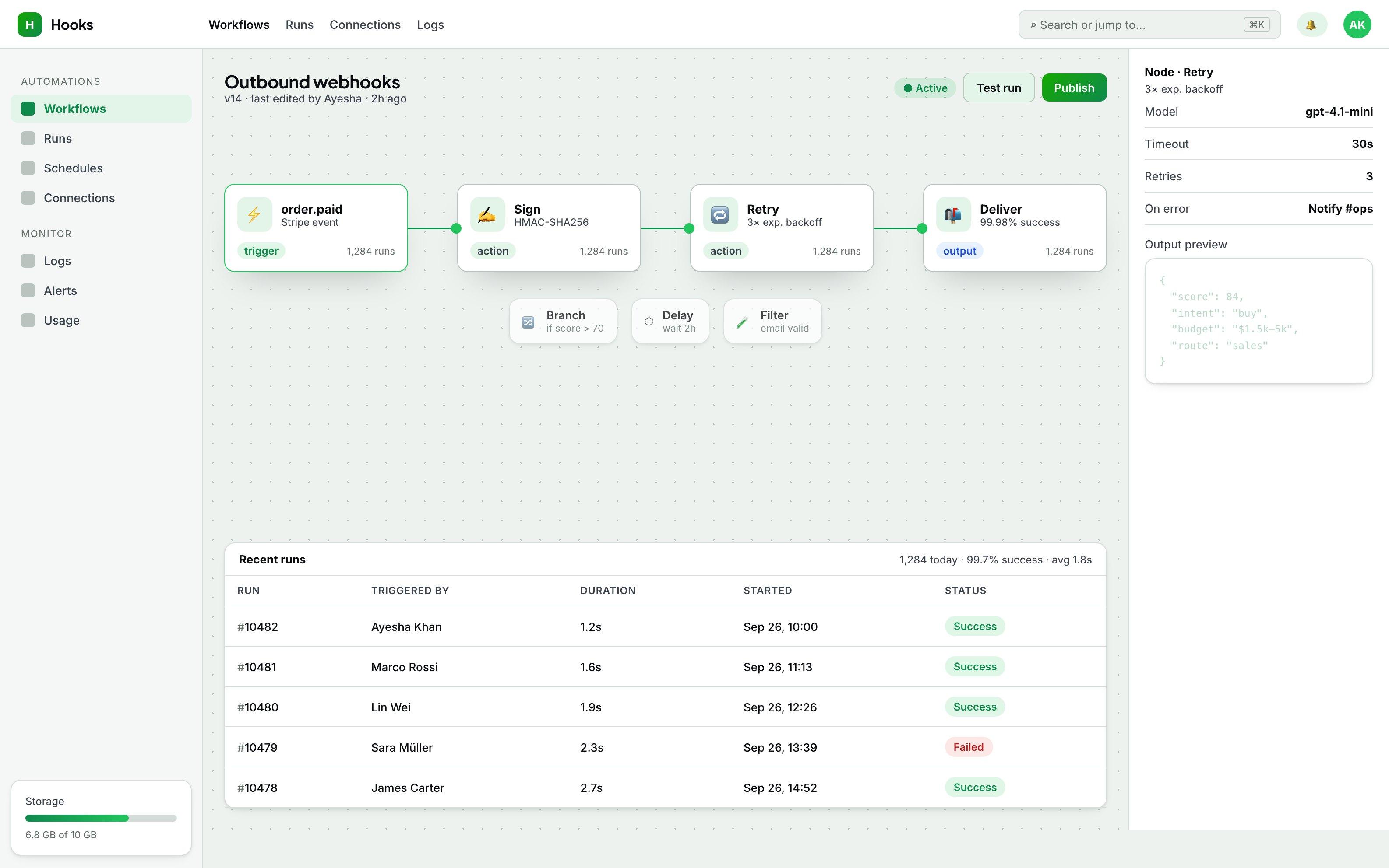 Webhook system