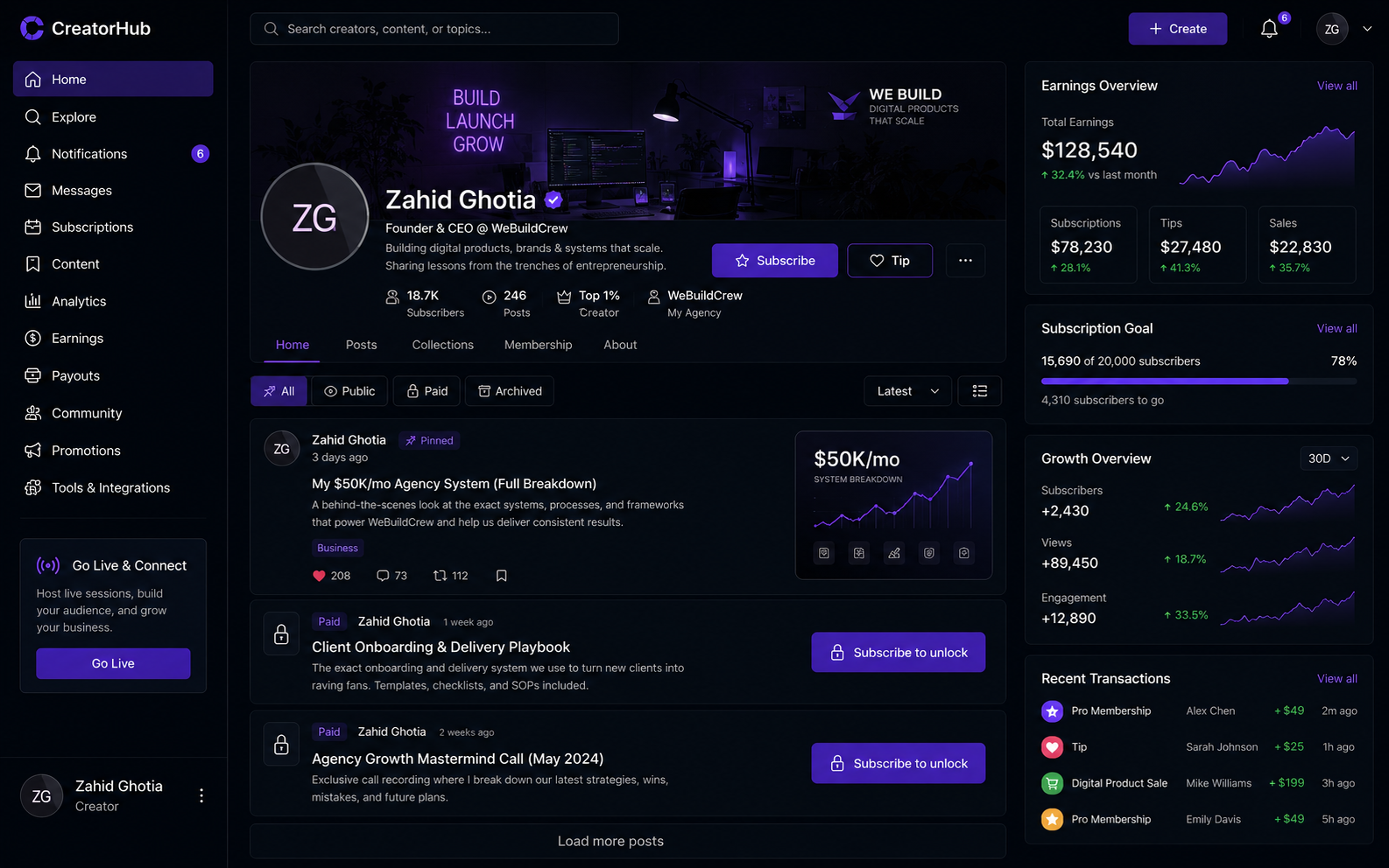 Creator platform