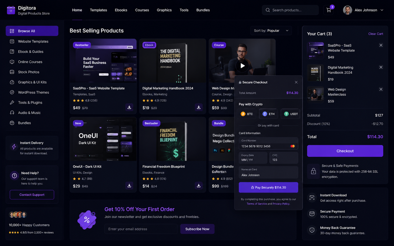 Digital products store