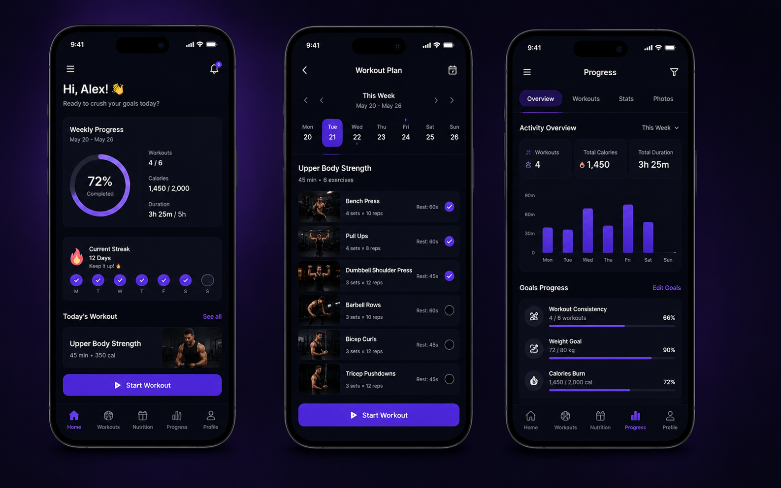 Fitness coach app