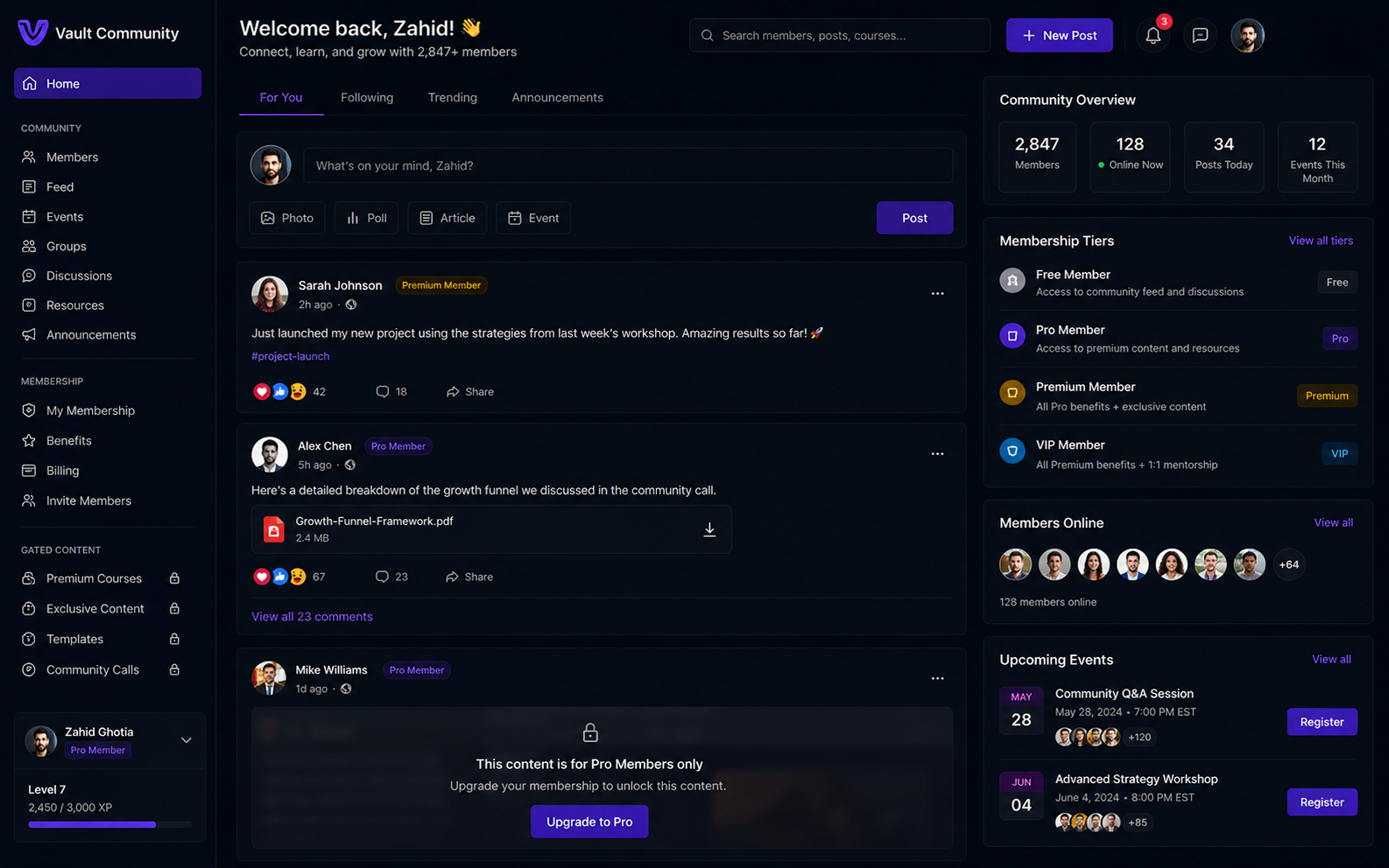 Membership community