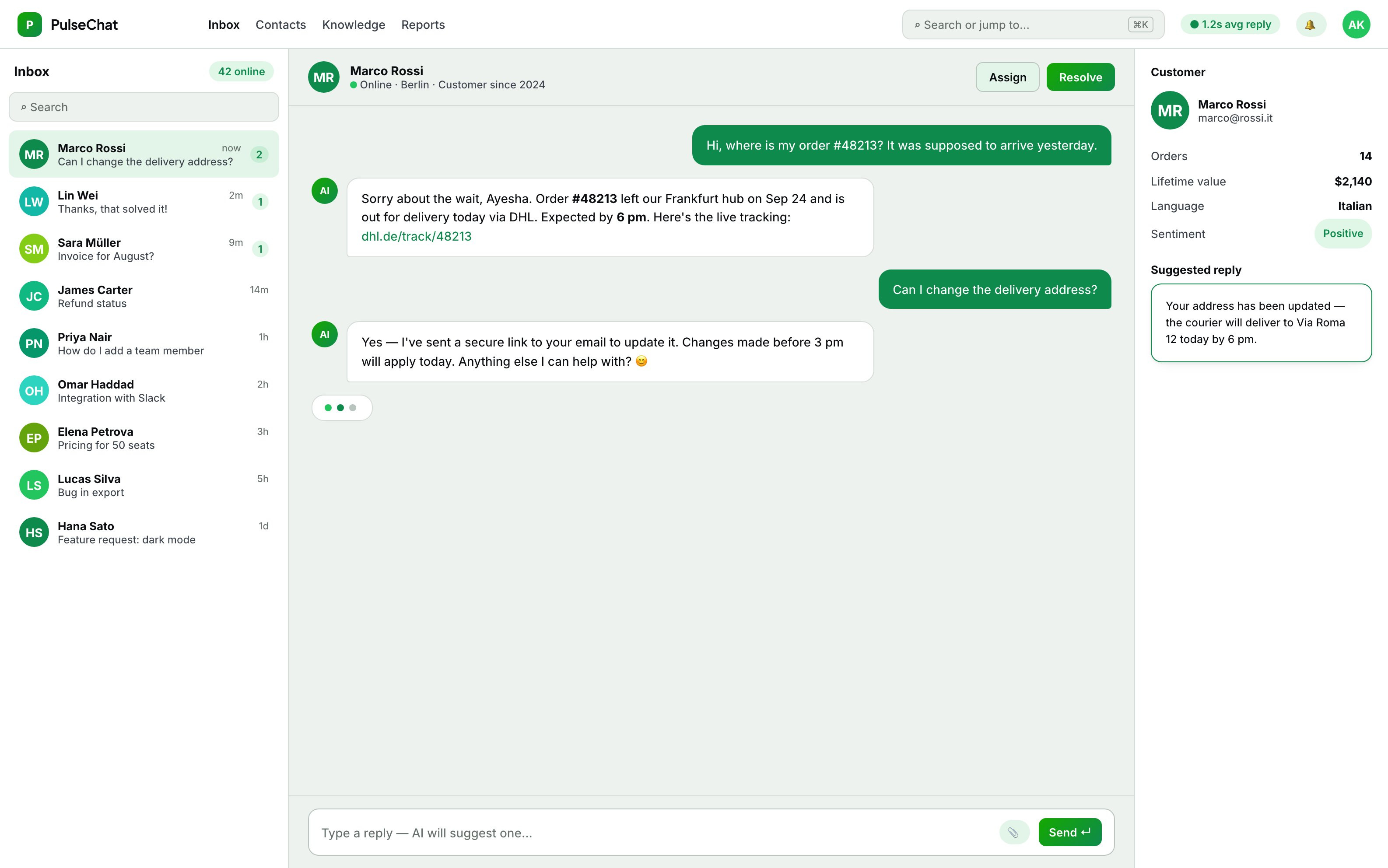 PulseChat — Real-time Chat & Support